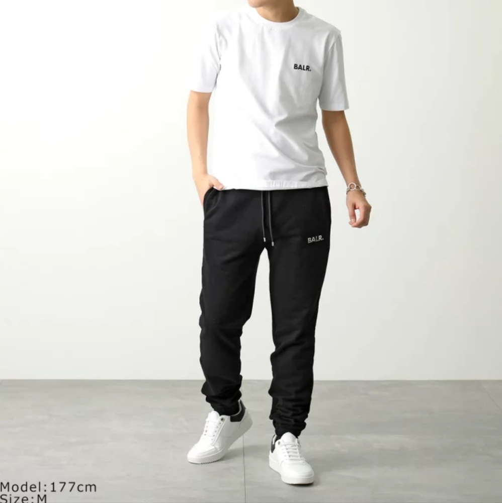 BALR.- The Q- Series Regular Fit Tall Sz M Jogger Black B1411.10721 Made in EU